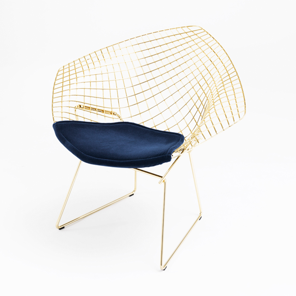 Bertoia Diamond Chair in Gold