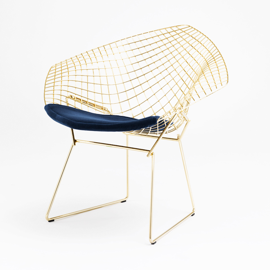 Bertoia Diamond Chair in Gold image 3