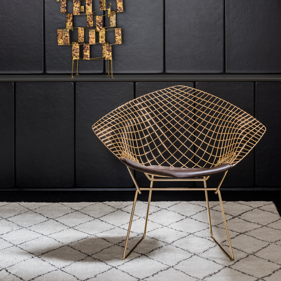 Bertoia Diamond Chair in Gold image 2 Bertoia Diamond Chair in Gold image 2